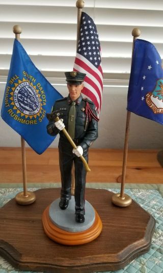 Vanmark Red Hats Of Courage " Fireman Marching " No.  0620/2500 1st Edition W/stand
