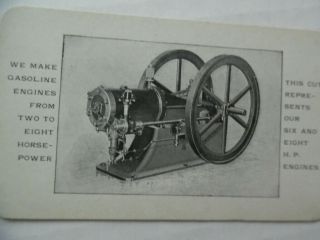 c.  1912 Lykke ' s Grand Island Foundry Stationary Engine Advertising Card Nebraska 2