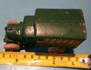 Vintage Hubley 4 " Cast Iron Railway Express Delivery Truck Green No.  2035