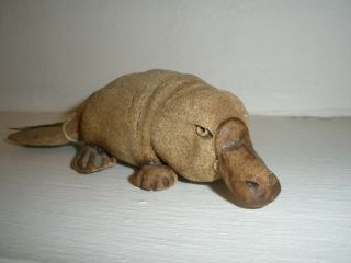Platypus Figurine Hand Crafted By Brian Holton Made In Australia Hang Tag Rare