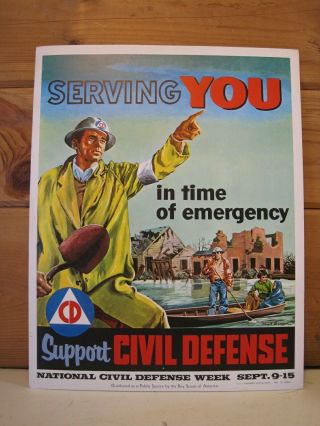 1956 Civil Defense Boy Scout Poster B1558