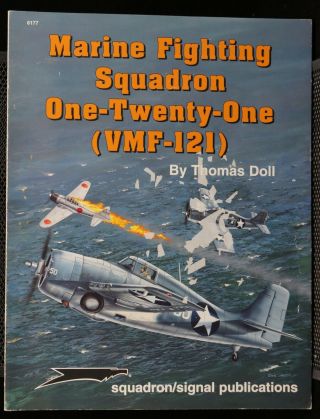 Ww2 Usmc Usn Marine Fighting Squadron One Twenty One Vmf - 121 Reference Book