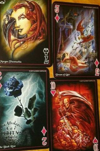 ALCHEMY 1977 PLAYING CARDS England 54 Images Supernatural Myth Gothic Fantasy 3