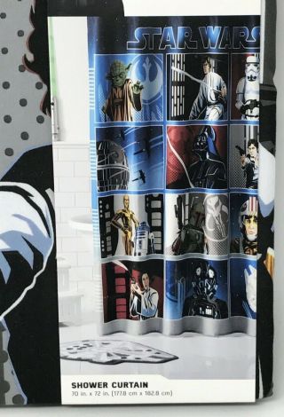 DISNEY Star Wars Bathroom Shower Curtain 100 Polyester 70 