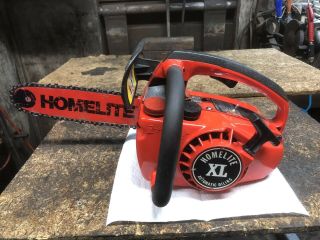 Running Vintage Homelite Xl Chainsaw Chain Saw With 10” Bar