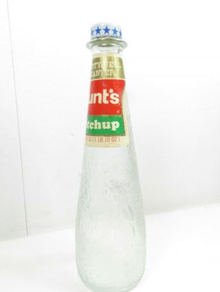 Vintage Hunt ' s Ketchup Bottle Label Liberty Bell Decanter Spirit of 76 Flag Drum 2