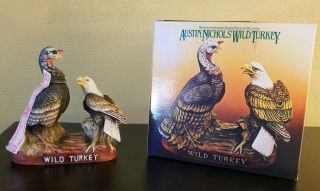 Mini Austin Nichols Full/sealed " Wild Turkey And Eagle " Decanter No.  4,  1984.
