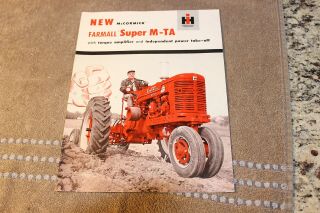 1950s Ih Mccormick Farmall M - Ta Tractor 16 - Page Sales Brochure