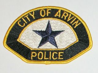 Very Old City Of Arvin Police Kern County California Ca Pd Vintage Patch