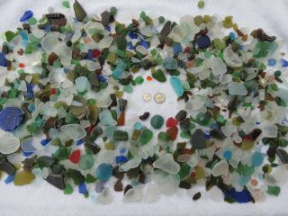 20 Pounds Machine Made Recycled Tumbled Beach Sea Glass 1/2 - 3 Inch Decoration
