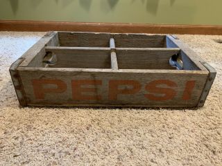 Vintage Pepsi - Cola Brand Wooden Soda Crate
