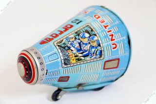 Takatoku Masudaya Horikawa Apollo Space Capsule Ufo Tin Japan Vintage Toy