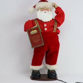 Vintage " Jingle Bell Rock " Animated Musical Dancing Santa Retired In 1999
