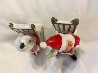 Vintage Lefton Santa & Mrs Clause Rocking Chairs Salt & Pepper Shakers 8139N 3