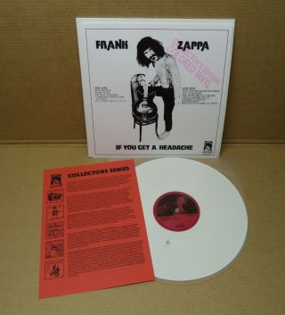 Frank Zappa If You Get A Headache Lp Clear Colored 1975 1 Of 50 Made Tmoq