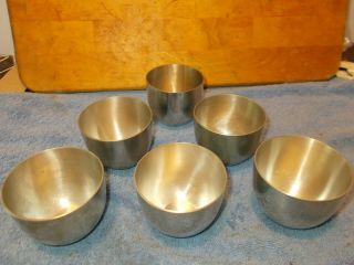 A Set Of 6 Pewter Jefferson Cups From Steiff And Williamsburg