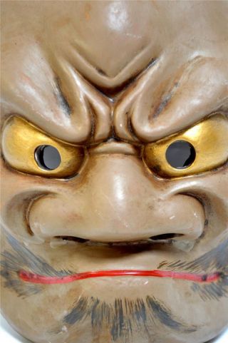 Japanese Traditional Noh Mask Demon Beshimi Samurai Kagura Kabuki Bugaku Kyogen