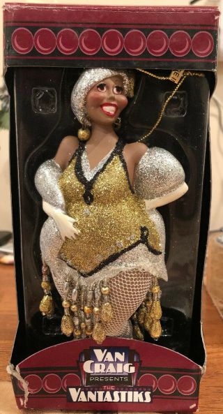 Van Craig Kurt Adler Vantastiks Doll Ornament Showgirl Roaring 20s Jazz Age Box