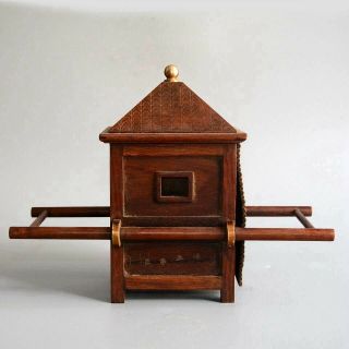Collect China Old Boxwood Hand - Carved Ancient Noble Sedan Chair Delicate Statue