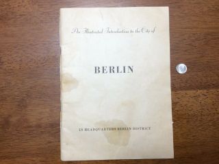 Wwii Army Book Illustrated Introduction To City Of Berlin Germany 78th Infantry