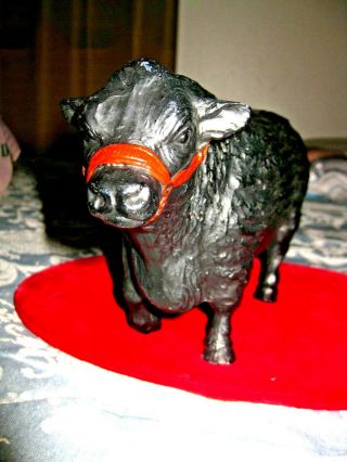 VTG Breyer traditional size Walking Black Angus Bull statue 2