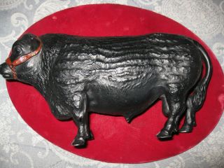 VTG Breyer traditional size Walking Black Angus Bull statue 3