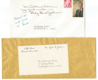 1975 Lady Bird Johnson First Lady Flotus Autograph Signed Stamp Cover,  Envelope