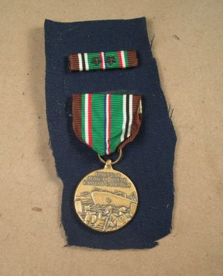 1941 - 1945 Wwii European African Middle Eastern Campaign Medal & Ribbon Bar