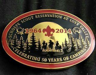 Bsa Orange County Council Ssrlv Lost Valley 50th Anniversary Belt Buckle 2014