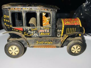 Marx Line Mar Toys Japan Small Old Jalopy Tin Toy Car 40’s 50’s