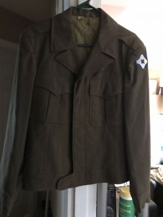Militaria Wwii Ike Jacket 4th Service Command 38 Regular Few Small Moth Holes