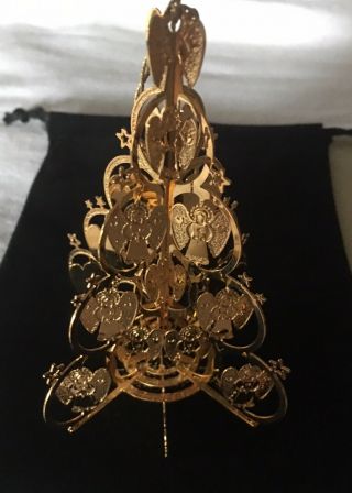 Danbury 23kt Gold Ornament - 2001 Millennium Angel Tree Christmas Holiday