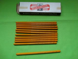 Vintage Pencils Koh - I - Noor Made In Czechoslovakia 11pcs Hb,  1pcs 2h