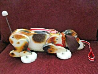 Vintage Fisher Price " Snoopy Dog " Pull Toy 181 - Made N Usa