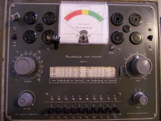 Vintage Heathkit Tc - 2 Tube Tester Checker,  Case With Instruction Book