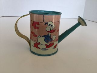 Vintage Ohio Art Co.  Donald Duck Small Tin Litho Child 