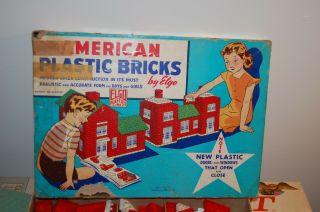 American Plastic Bricks Elgo Made In Chicago.  Leggo