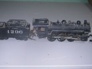 Vintage 2 Rail Brass O Scale Brass 4 - 6 - 0 Steam Loco W/cast Tender Nr