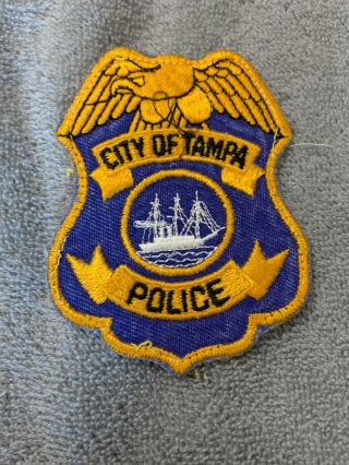 City Of Tampa Police (florida) Uniform Take - Off Shoulder Patch From Early 1980 