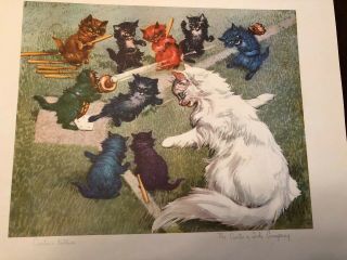 Carter’s Ink Co.  Carters Kittens Lithograph Print Playing Baseball Staehle