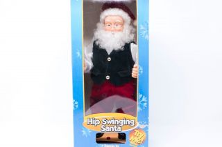 Gemmy Hip Swinging Santa Clause Holiday Christmas Animated Dancing St Nick Music