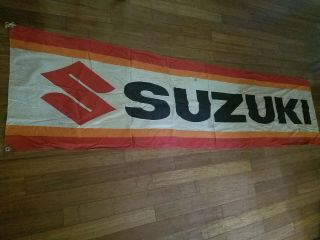 Vintage Suzuki Banner From 1972 Hang Ten Usgp At Carlsbad Raceway