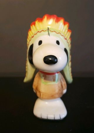 Vintage Peanuts Chief Snoopy Porcelain Ornament Figurine 2