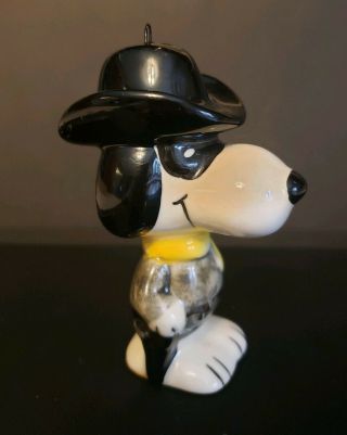Vintage Peanuts Lone Ranger Snoopy Porcelain Ornament Figurine 2