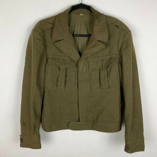 Vintage Ww2 1944 U.  S.  Army Wool Ike Jacket 38 R