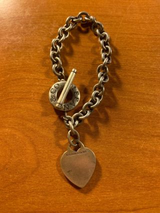 Authentic Vintage Tiffany & Co Heart Toggle Bracelet Sterling Silver