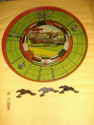 The Derby Steeplechase Tin Game Made By Jeannette Toy And Novelty Co.