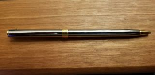 Tiffany & Co: Silver/gold " T " Clip Ruthenium Ballpoint Pen No Box
