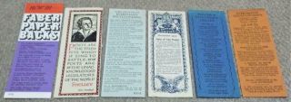 Bookshops Group Of 6 Vintage Bookmarks (a)