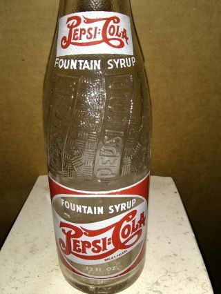 Vintage Pepsi:cola Double Dot Fountain Syrup Soda Benson,  Minnesota
